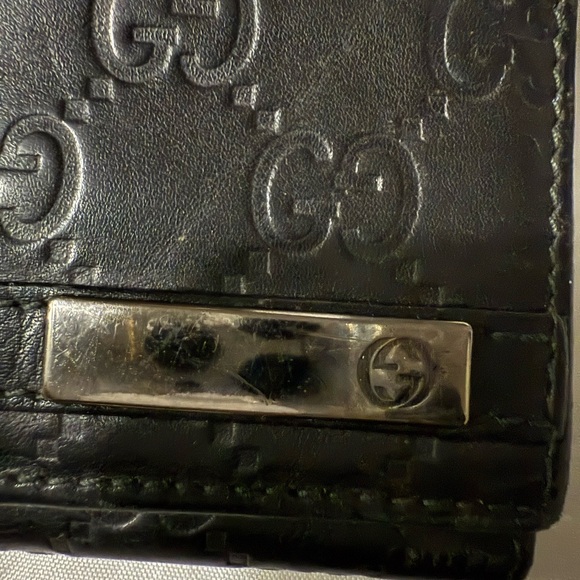 Vintage black leather, Gucci wallet - Picture 4 of 4